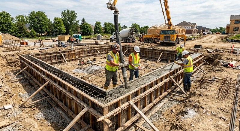 Foundation Wall Pouring in Hiawassee, GA